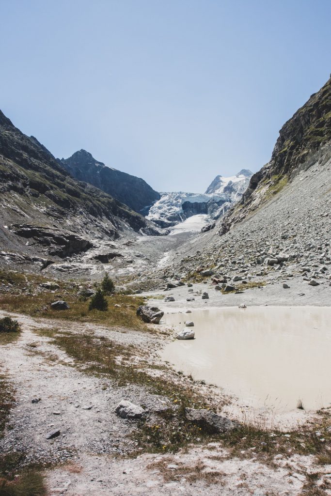 Randonner au Val d'Hérens en Suisse : le glacier du Mont Miné